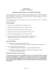 Preliminary Results for fifty-two weeks ended 26 October 2003 - Cosalt