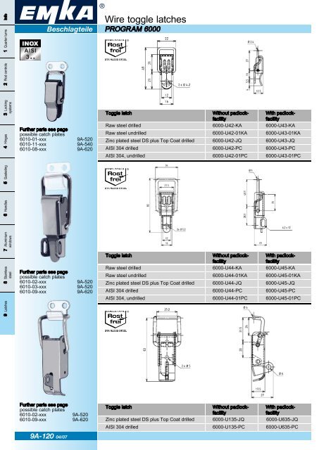 Modular Closing Systems - General Catalogue - 2011