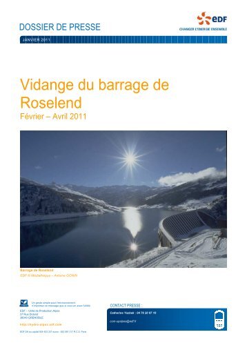 Vidange du barrage de Roselend - Pêche en Savoie