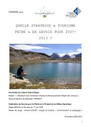 QUELLE STRATEGIE « TOURISME PECHE ... - Pêche en Savoie