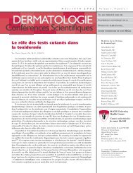Le rÃ´le des tests cutanÃ©s dans la toxidermie - Dermatologie ...