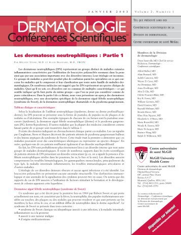 Les dermatoses neutrophiliques - Dermatologie confÃ©rences ...