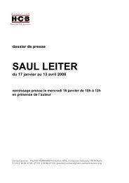 dossier de presse saul leiter - Fondation Henri Cartier-Bresson