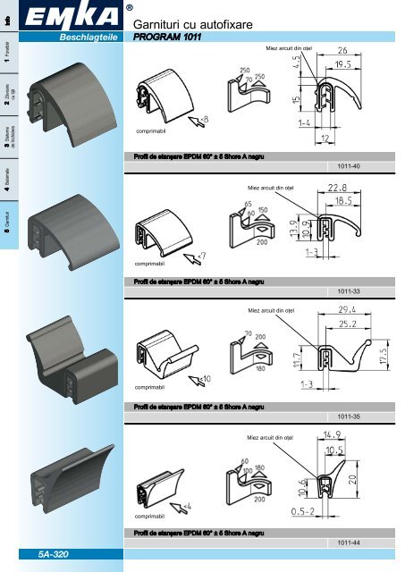 GarniturÄ, profil pentru canturi Åi profil de protecÅ£ie - EMKA ...