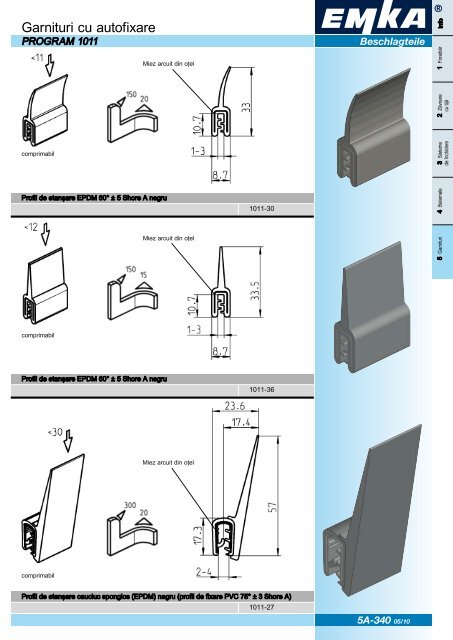 GarniturÄ, profil pentru canturi Åi profil de protecÅ£ie - EMKA ...