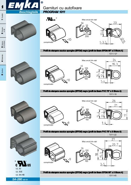 GarniturÄ, profil pentru canturi Åi profil de protecÅ£ie - EMKA ...