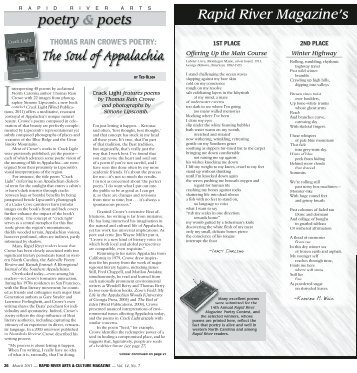 thomas rain crowe's poetry - Rapid River Magazine