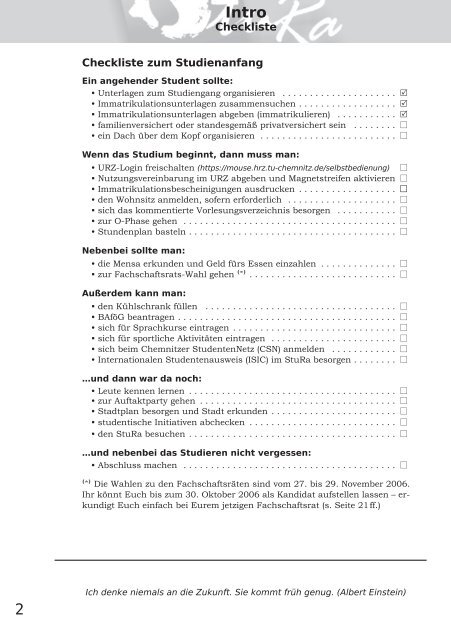 Fibel 2006 als PDF - StuRa - Technische UniversitÃ¤t Chemnitz