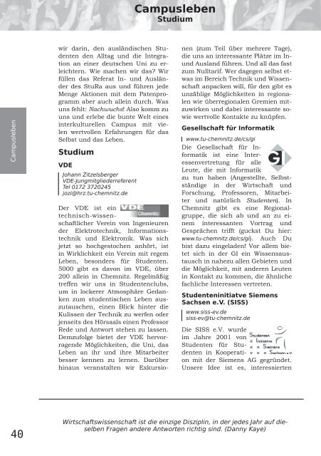 Fibel 2006 als PDF - StuRa - Technische UniversitÃ¤t Chemnitz
