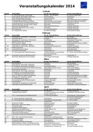 Veranstaltungskalender 2014 - Stadt Stutensee