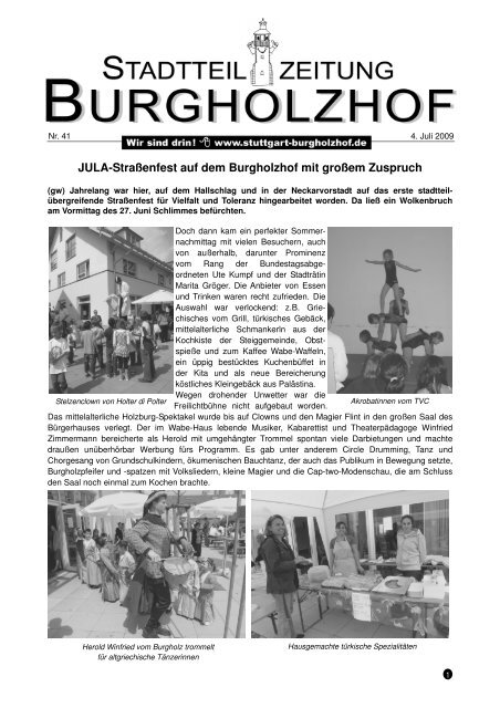 JULA-StraÃenfest auf dem Burgholzhof mit groÃem Zuspruch
