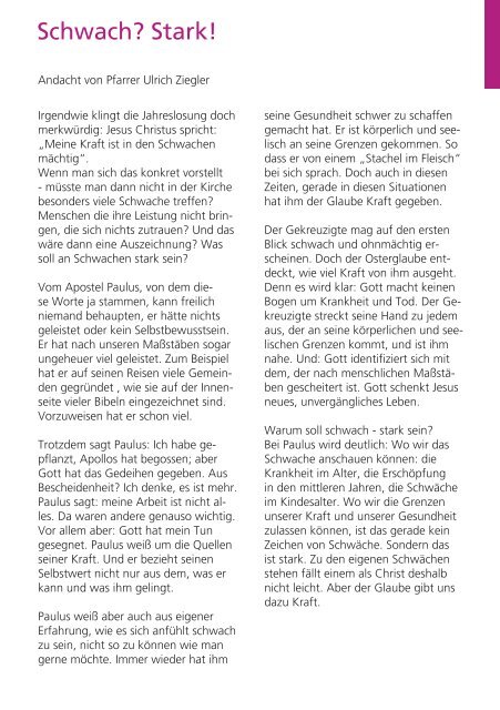 Gemeindebrief März 2012 - Evangelische Kirchengemeinde ...