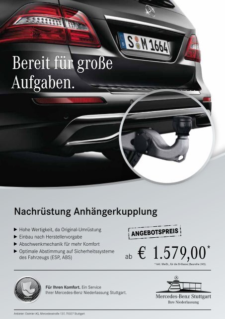 Nachrüstung Anhängerkupplung - Mercedes-Benz Niederlassung ...