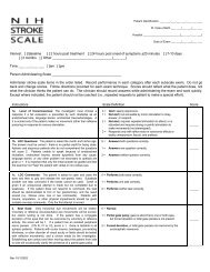 NIH Stroke Scale - NINDS