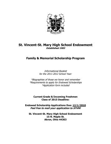 St. Vincent-St. Mary High School Endowment