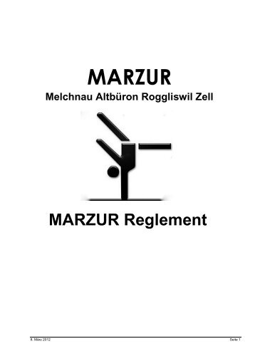 Reglement MARZUR Verband - STV Roggliswil