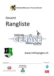 Schaffhauser kantonale GerÃ¤temeisterschaften - TV-Schaffhausen