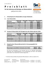 Download Preisblatt / Kosten GartenwasserzÃ¤hler - Stadtwerke ...