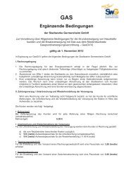 ErgÃ¤nzende Bedingungen zu Gas GVV ab 01.11.2012 - Stadtwerke ...