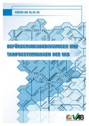 befÃ¶rderungsbedingungen und tarifbestimmungen der vab