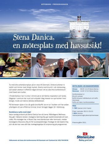 Stena Danica, en mÃ¶tesplats med havsutsikt! - Stena Line