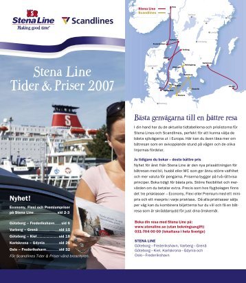 Stena Line Tider &Priser; 2007