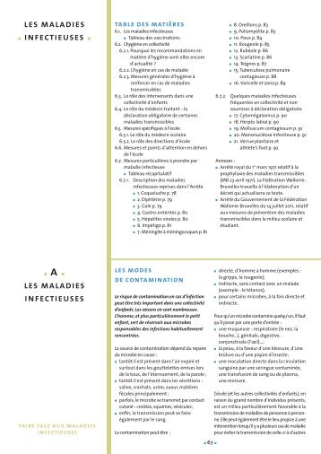 les maladies . infectieuses . les maladies infectieuses - Question santÃ©