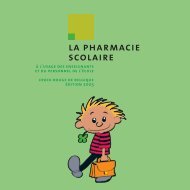 La pharmacie scolaire - Direction gÃ©nÃ©rale de la santÃ© de la ...