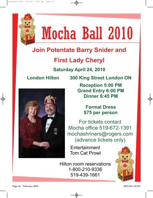 February, 2010 - Mocha Shriners