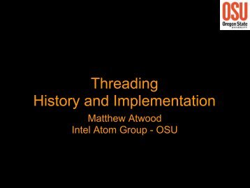 Threading History and Implementation - Classes