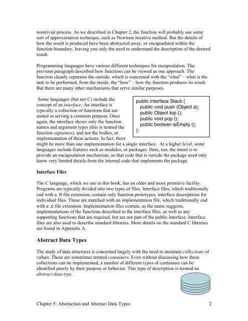 Chapter 5: Abstraction and Abstract Data Types - Classes