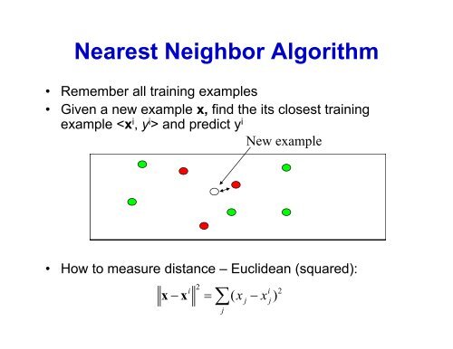 The Nearest Neighbor Algorithm - Classes