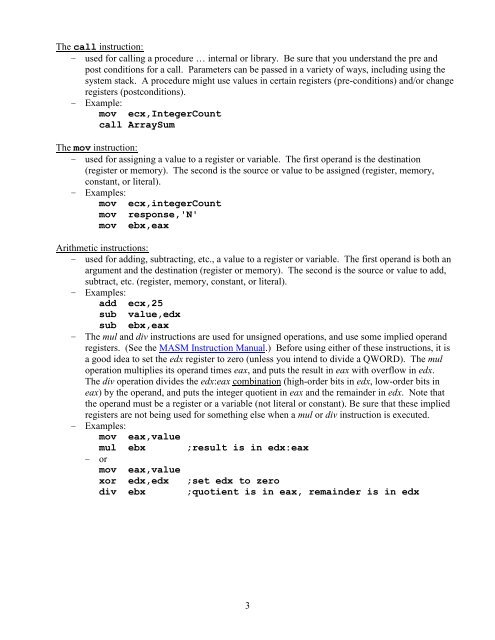 Guide to MASM Programming - Classes