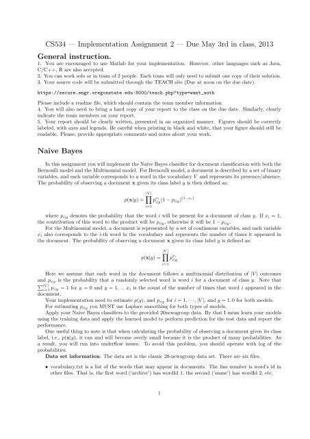 Implementation assignment II - Classes