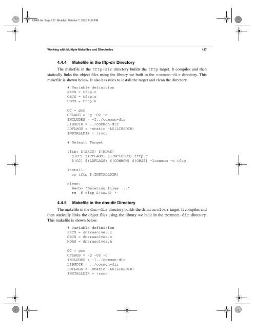 The Linux Development Platform Configuring, Using, and ... - Classes