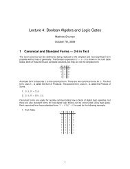 Lecture 4: Boolean Algebra and Logic Gates - Classes