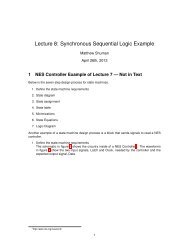 Lecture 8: Synchronous Sequential Logic Example - Classes