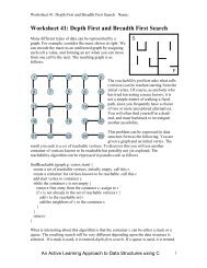 Worksheet 41: Depth First and Breadth First Search - Classes