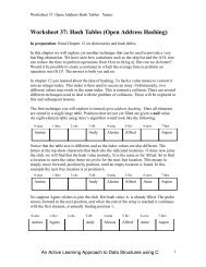Worksheet 37: Hash Tables (Open Address Hashing) - Classes