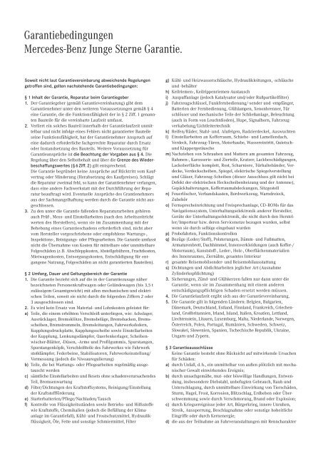 Junge Sterne Garantie Pdf