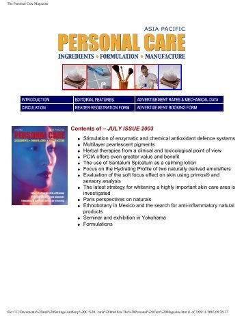 The Personal Care Magazine - Dweck Data