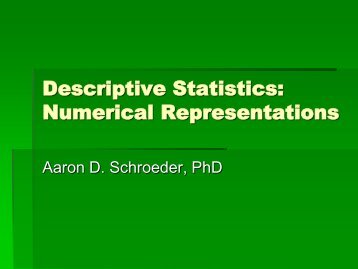 Descriptive Statistics: Numerical (pdf)