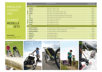 PREISLISTE CHARIOT 2012 CHARIOT MODELLE ... - Fahrradkontor