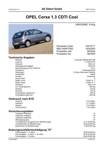 OPEL Corsa 1.3 CDTI Cool - Autohaus AE-Dittert in Koblenz