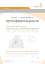 CathÃ©ter Ã  chambre implantable - Cancers du Sein - Institut Curie