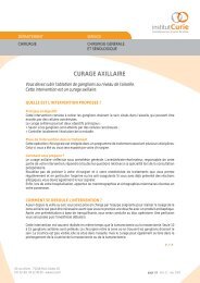 CURAGE AXILLAIRE - Cancers du Sein - Institut Curie