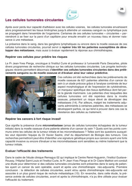 Cancers du Sein - Institut Curie