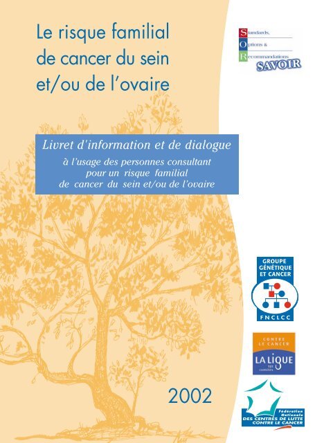 Le risque familial de cancer du sein et/ou de l'ovaire [INCa]