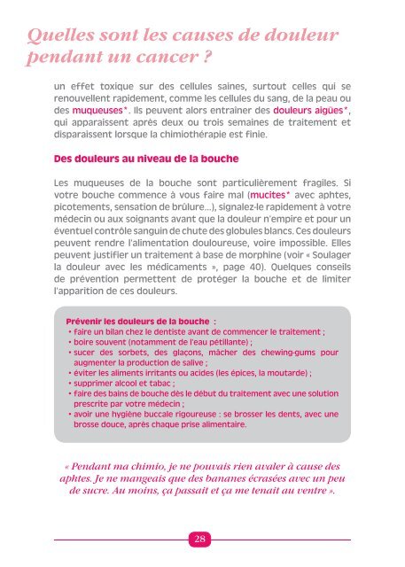 Guide Douleur et Cancer - Institut National Du Cancer