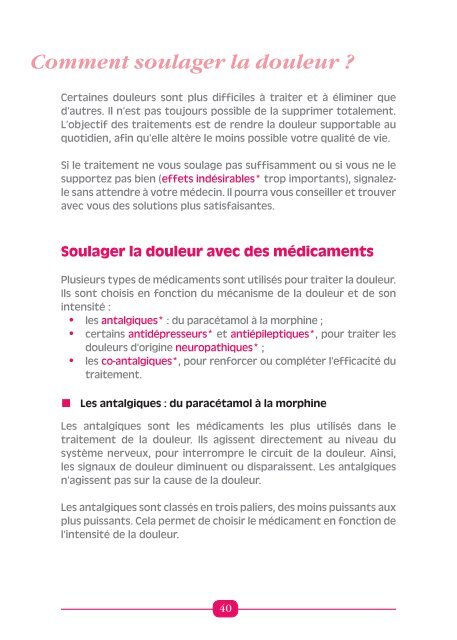 Guide Douleur et Cancer - Institut National Du Cancer